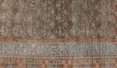 Vintage Turkish Kars Runner with Soft Medallions in Taupe, Rust, and Sage