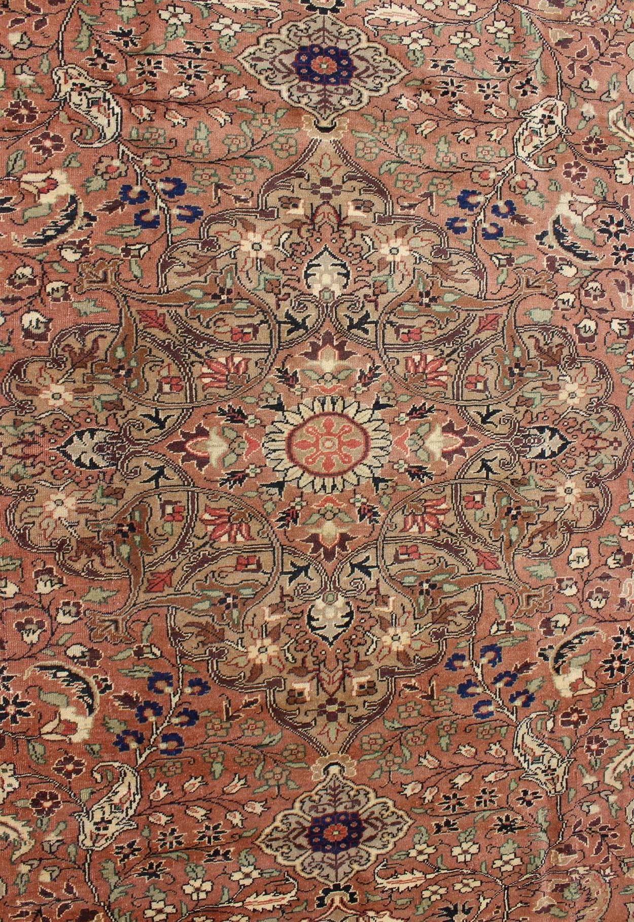 Vintage Turkish Kaysari Rug with Dazzling Sub-Geometric and Floral Motifs 2