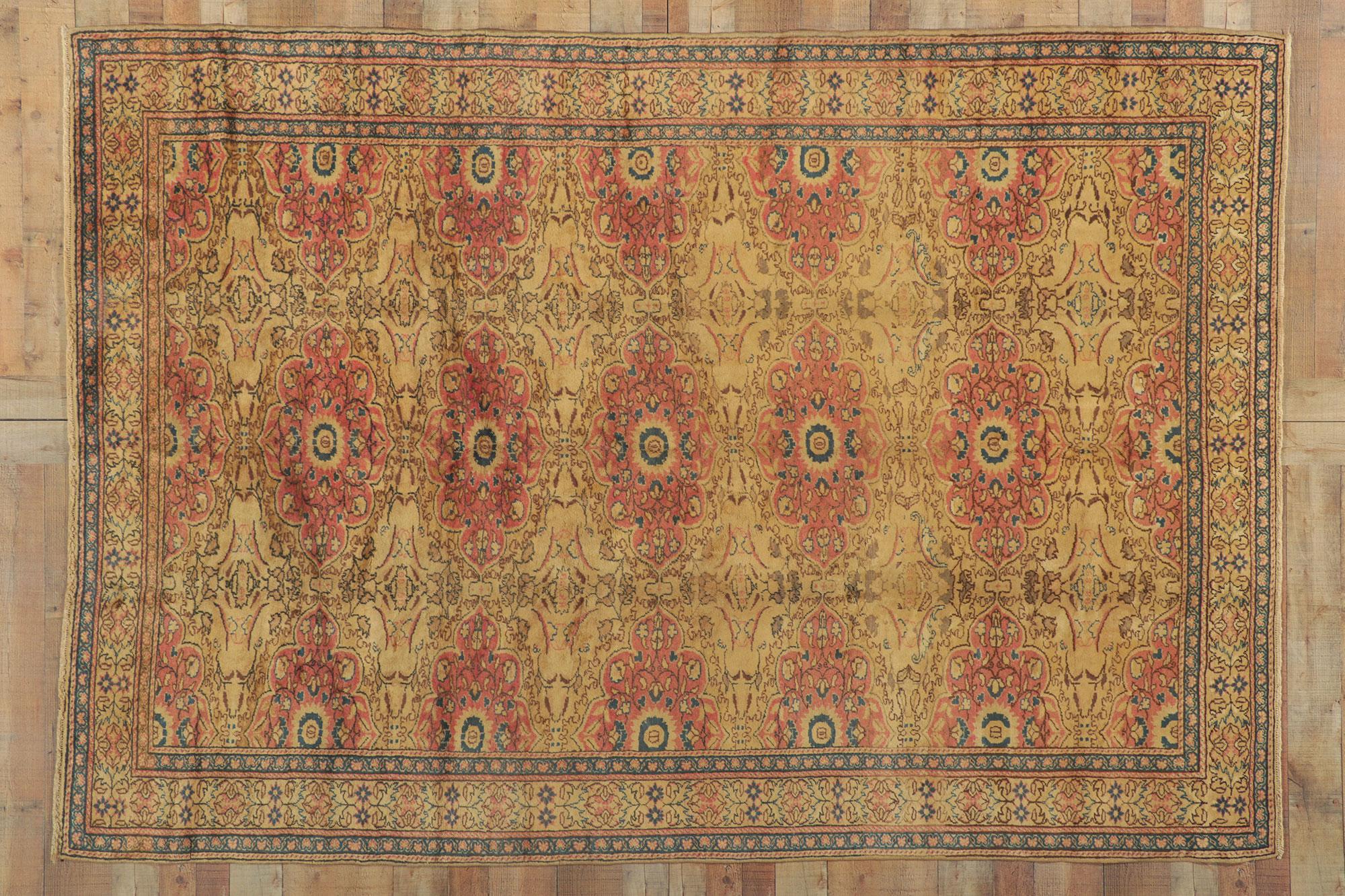 Alfombra turca vintage Kayseri, lo rústico y refinado se une al lujo despreocupado Lana en venta