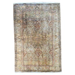 Tapis turc vintage en soie Kayseri 1,65 m x 1,16 m