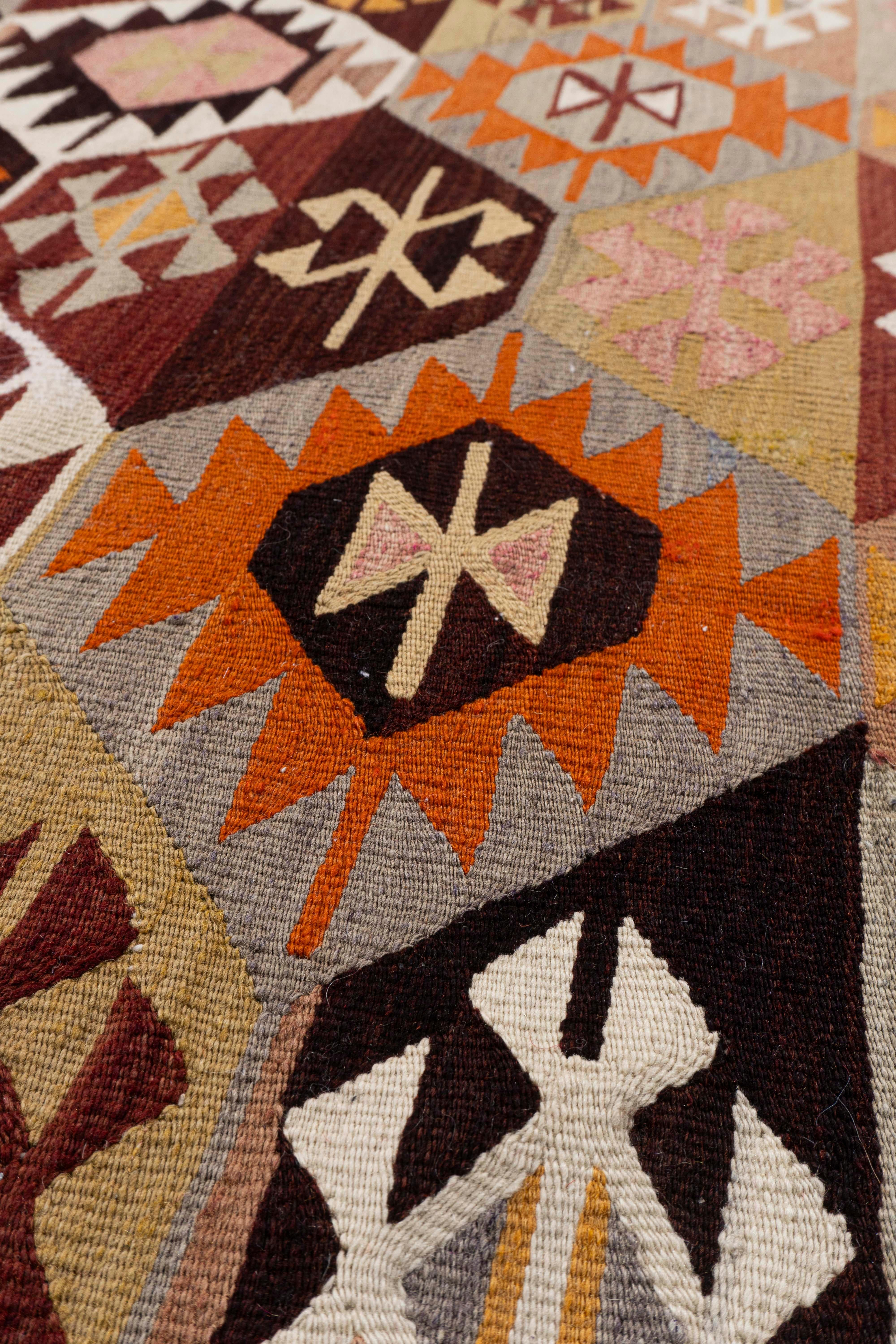 Vintage Kilim turco 5'4 X 9'4 in vendita 4