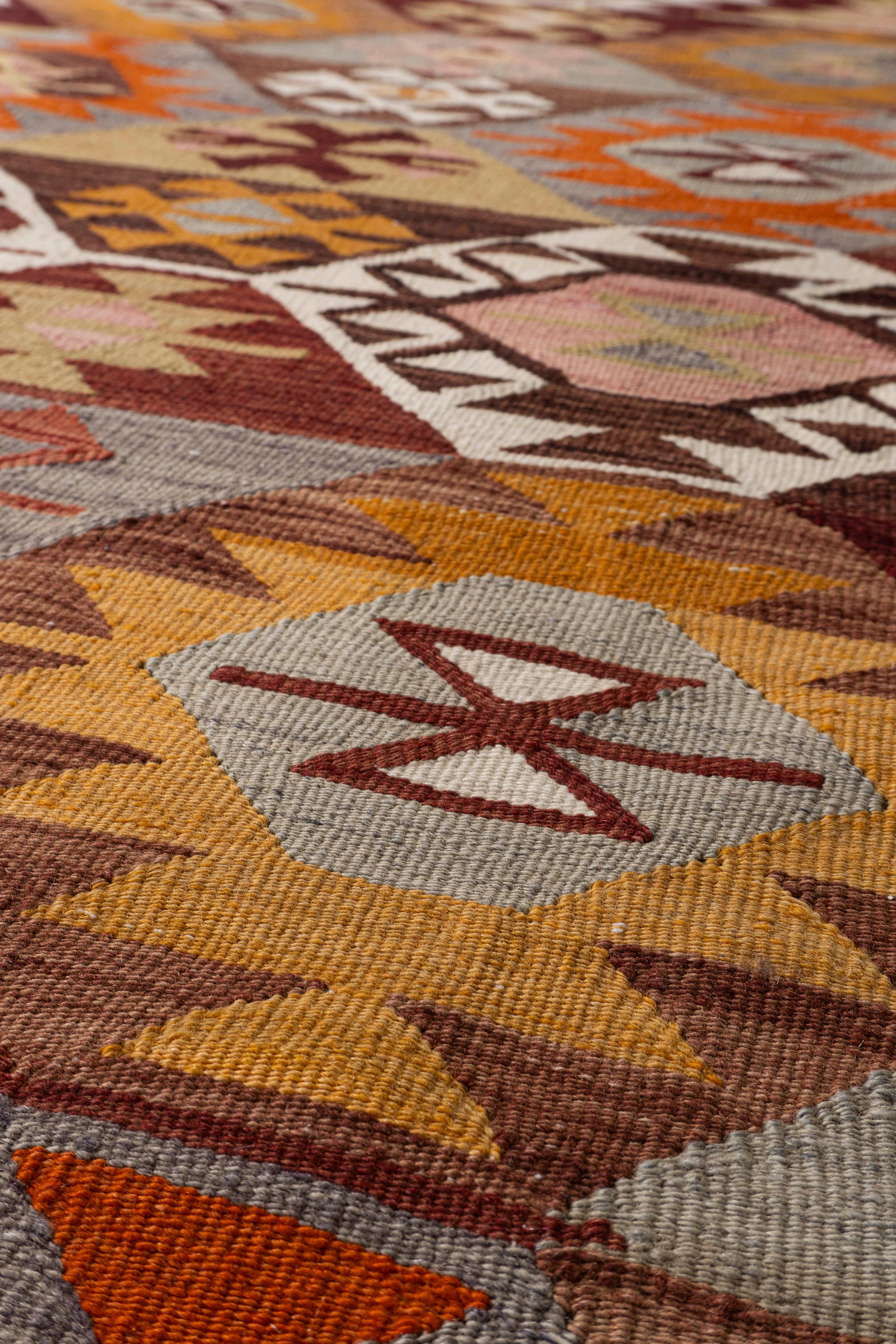 Vintage Kilim turco 5'4 X 9'4 in vendita 5