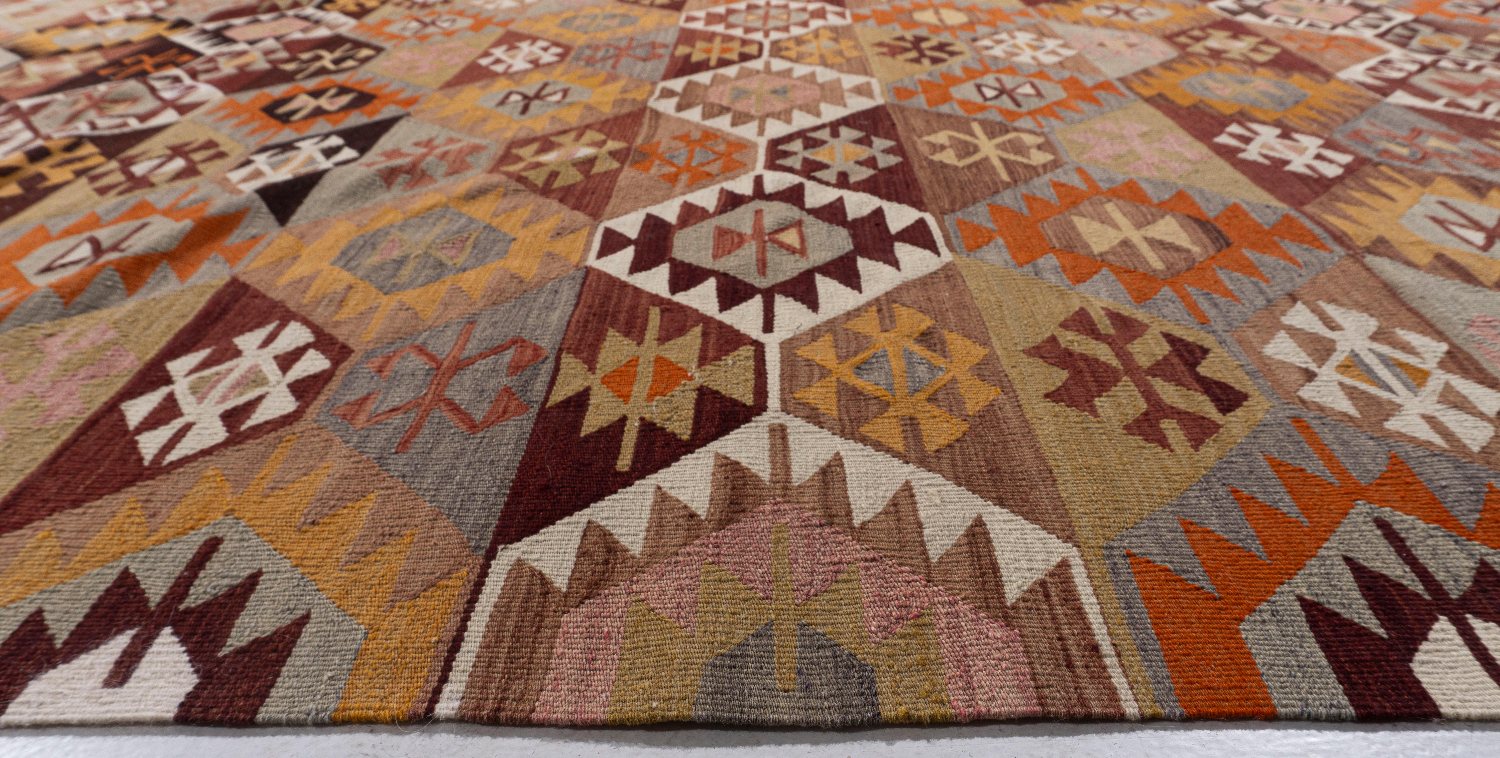 Vintage Turkish Kilim 5'4 X 9'4 For Sale 13