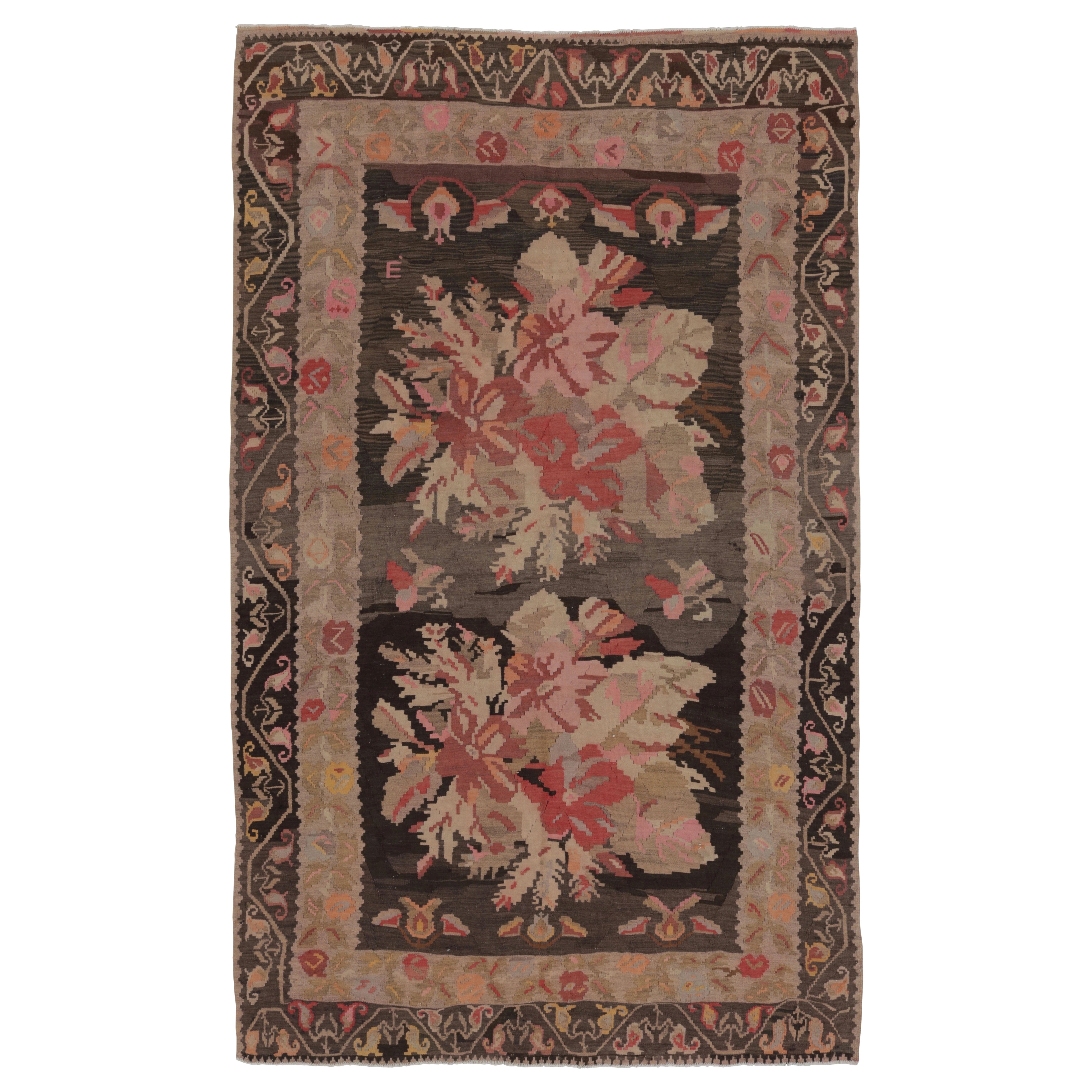 Türkischer Vintage-Kilim, bessarabisch inspirierte Blumenspritzer - Rug 
Kilim