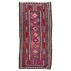 Tapis de couloir Kilim turc vintage