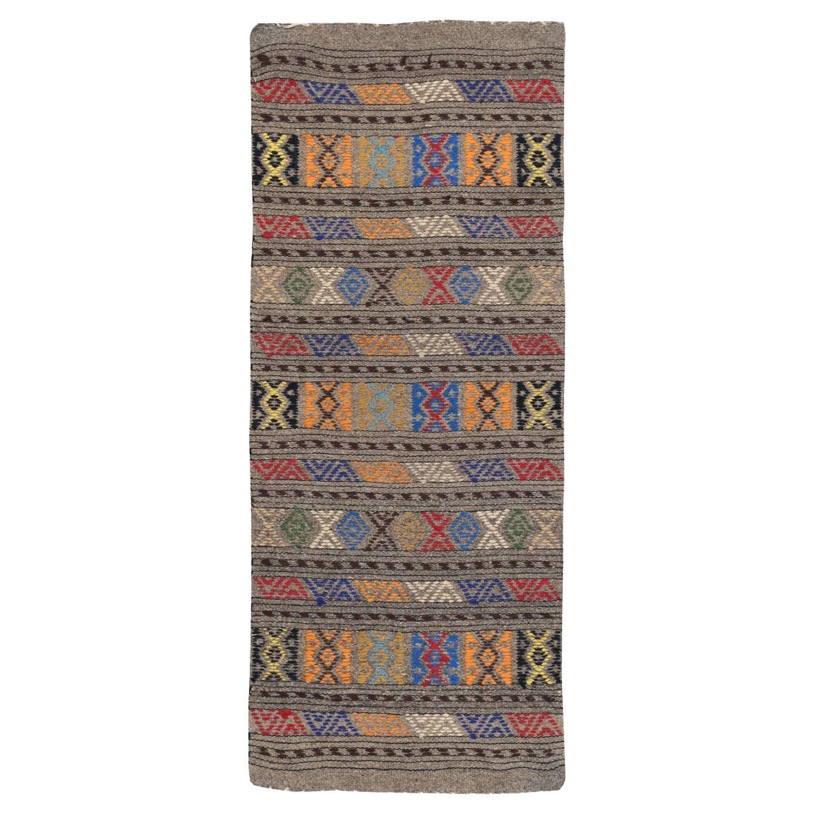 Alfombra Turca Kilim Vintage de Tejido Plano