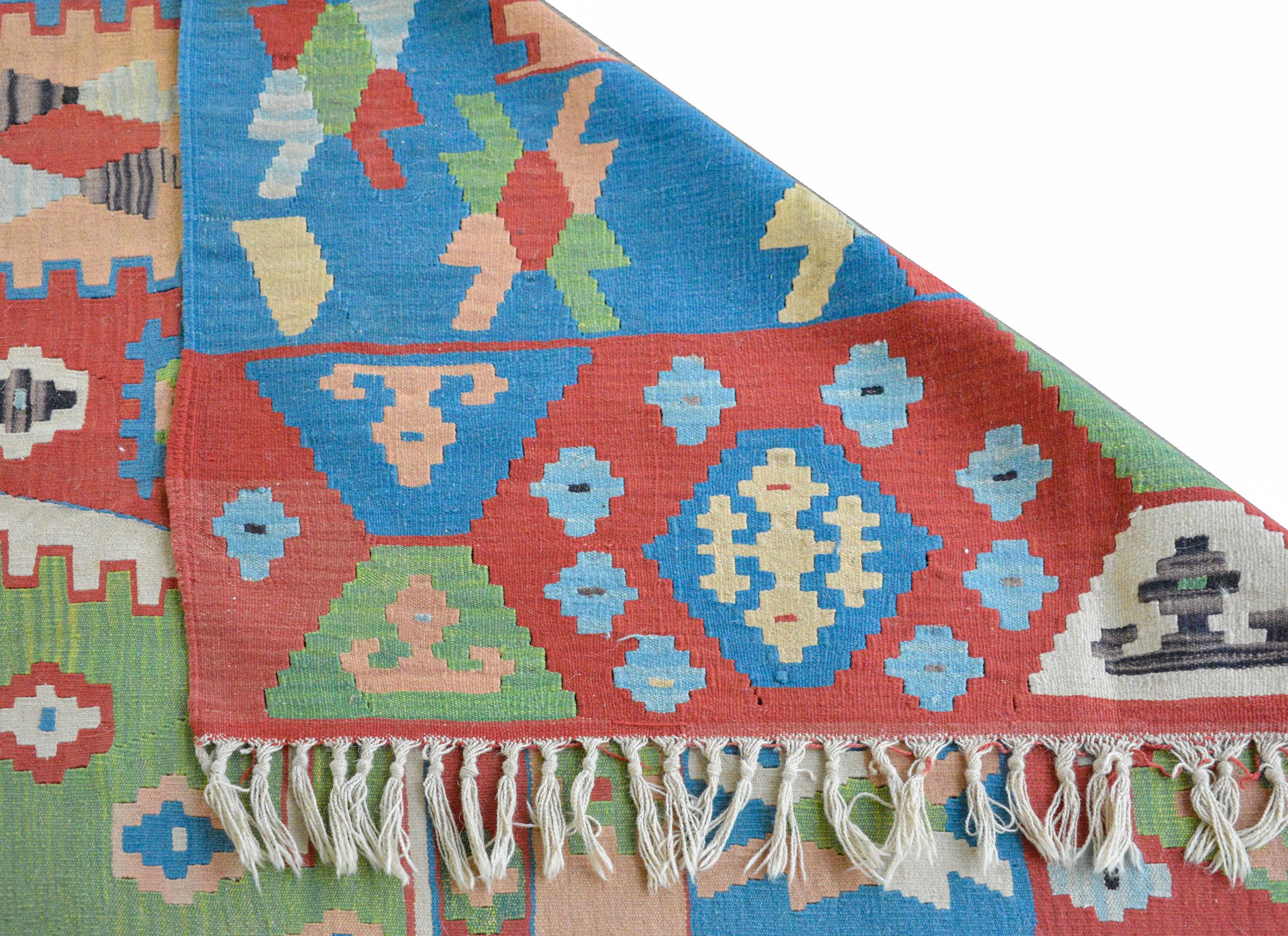 Vintage Turkish Kilim For Sale 4