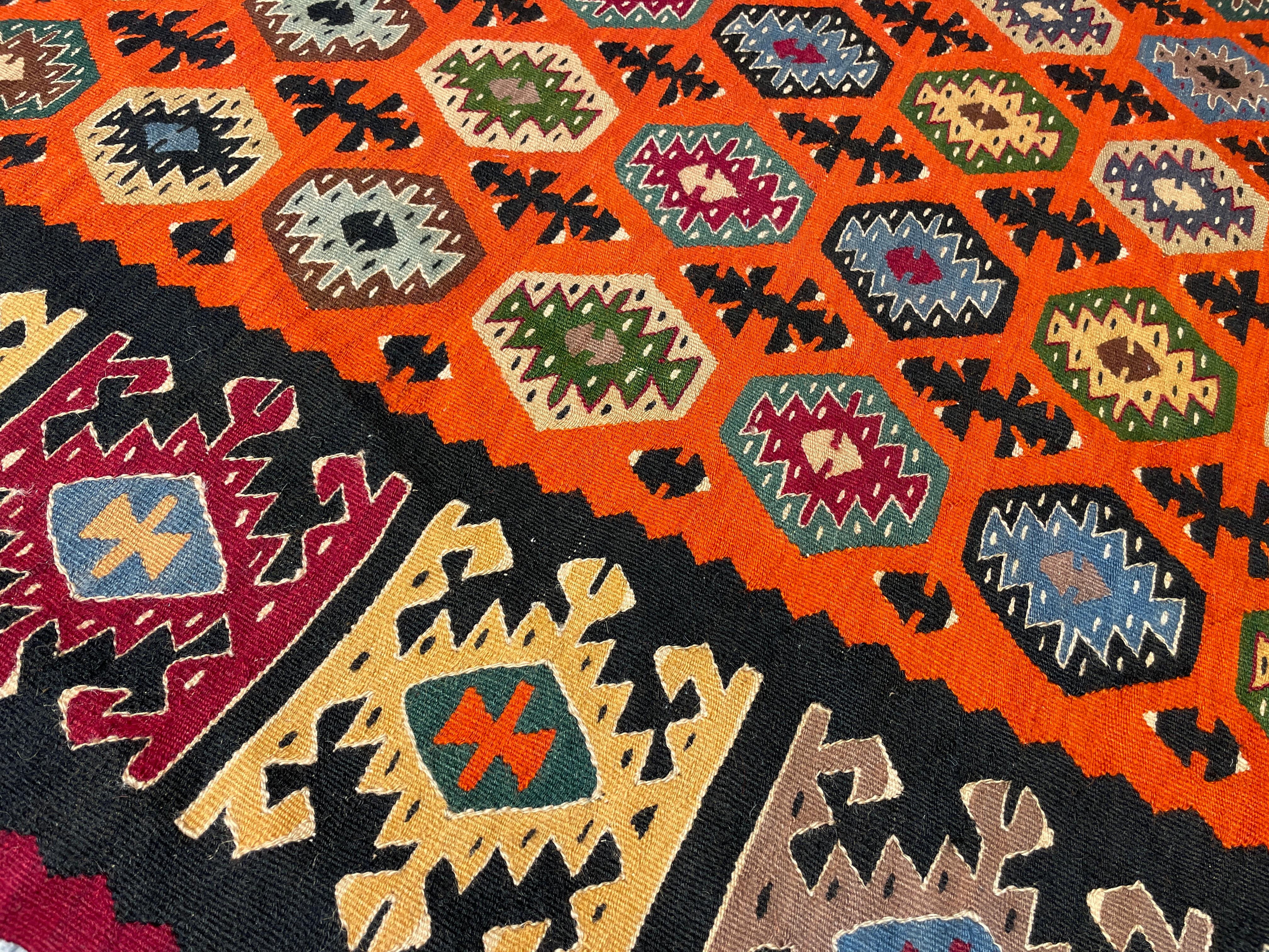 Milieu du XXe siècle Kilim turc vintage en vente