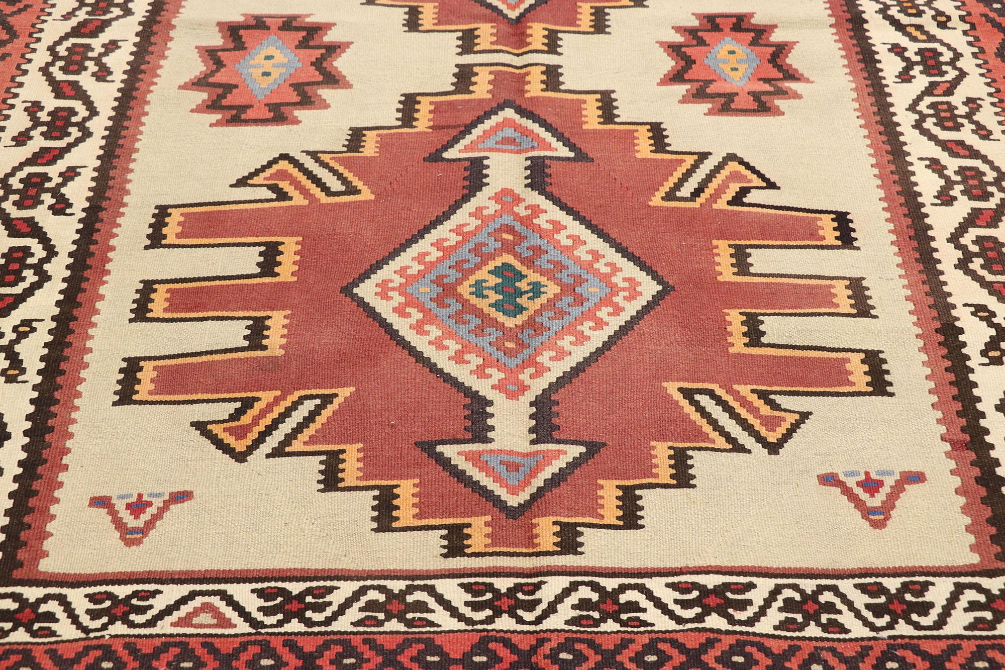 Contemporary Santa Fe Southwest Modern Turkish Kilim Rug (Türkisch) im Angebot