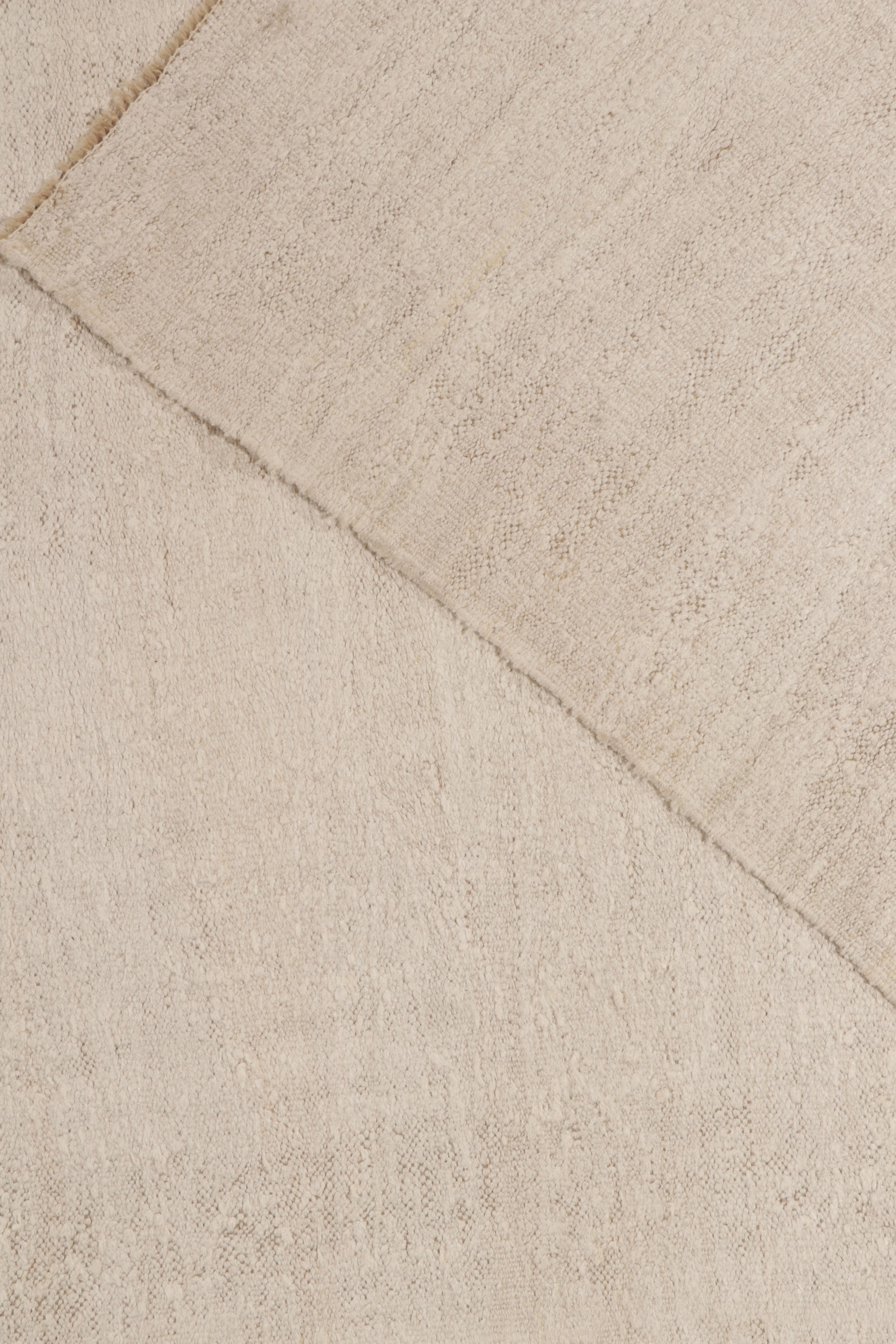 Laine Tapis & Kilim turc vintage en panneau tissé beige-marron style tissé en vente