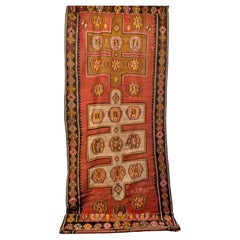 Vintage Turkish Kilim in Geometric Pattern