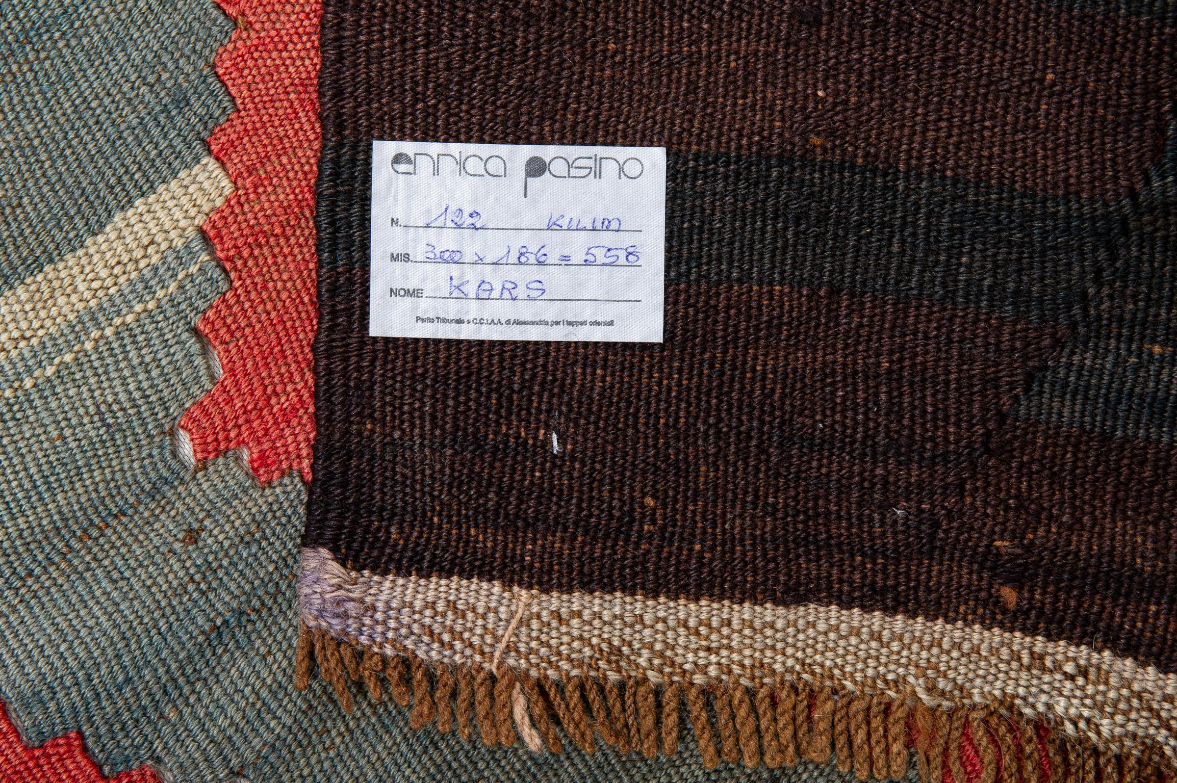122 - Unusual modern taste Turkish old kilim KARS, large size, very good quality.
From my private collection.