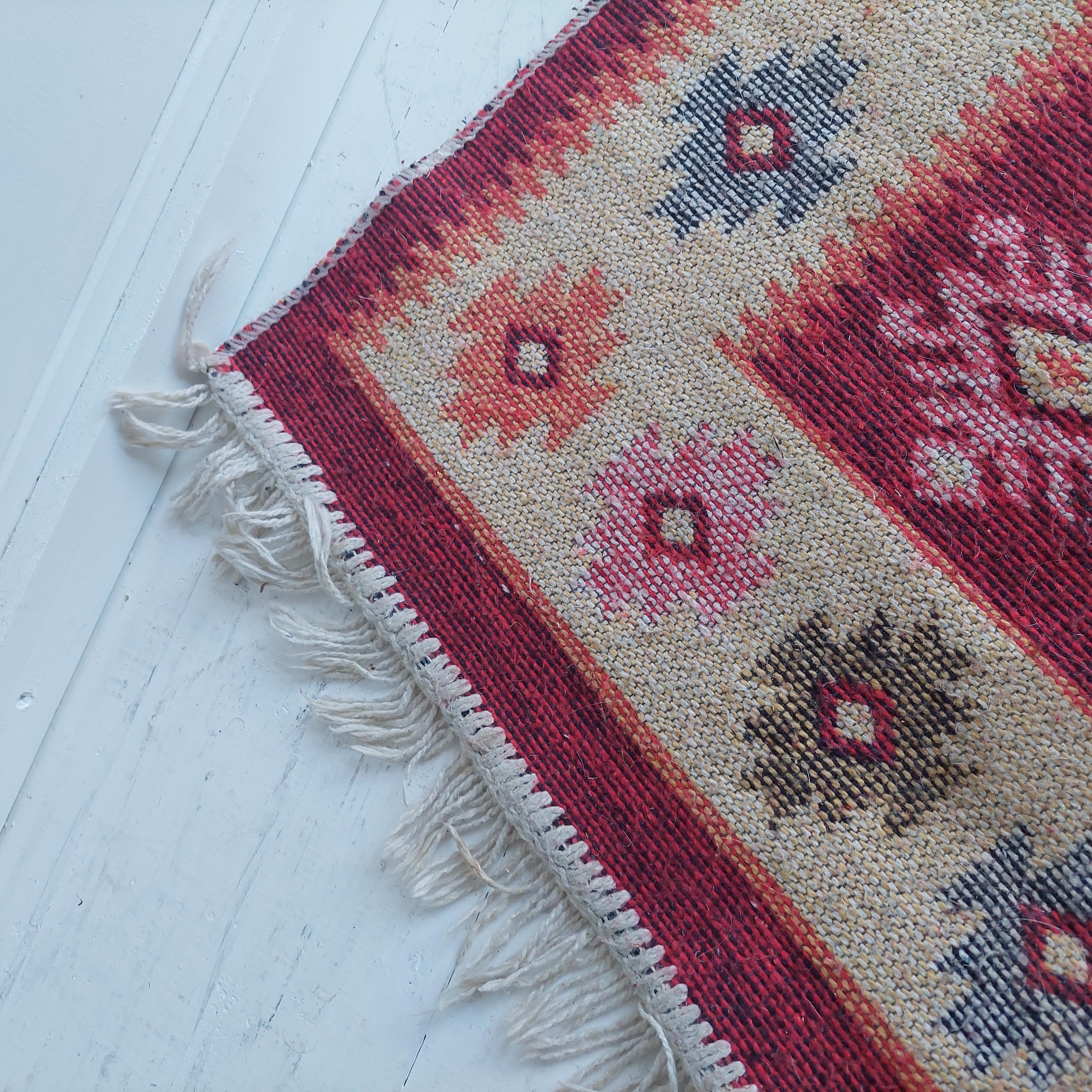 Türkischer Kilim Kelim-Teppich  traditionale orientalische rückseitig verstellbare 132x76cm im Angebot 6