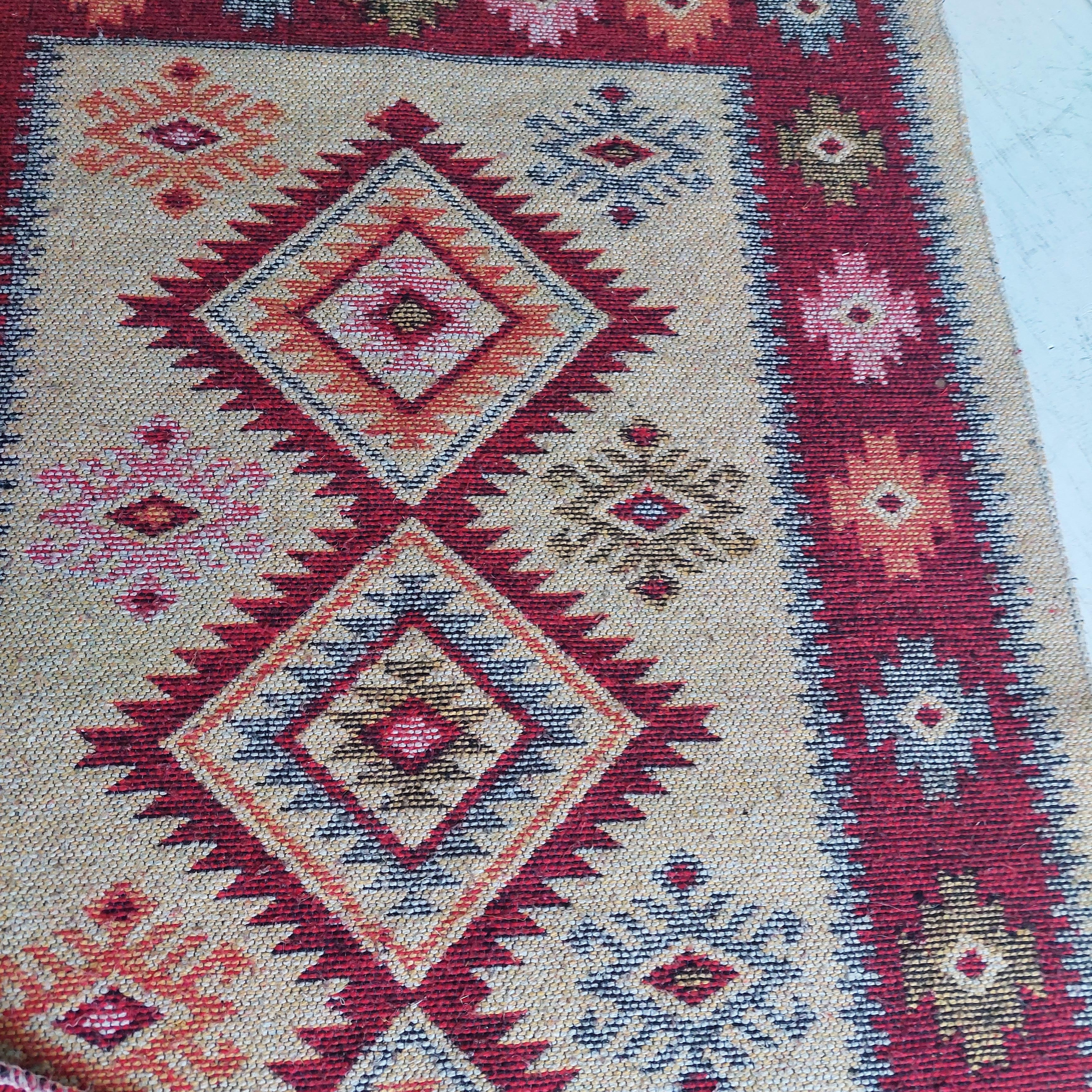 Türkischer Kilim Kelim-Teppich  traditionale orientalische rückseitig verstellbare 132x76cm (Baumwolle) im Angebot