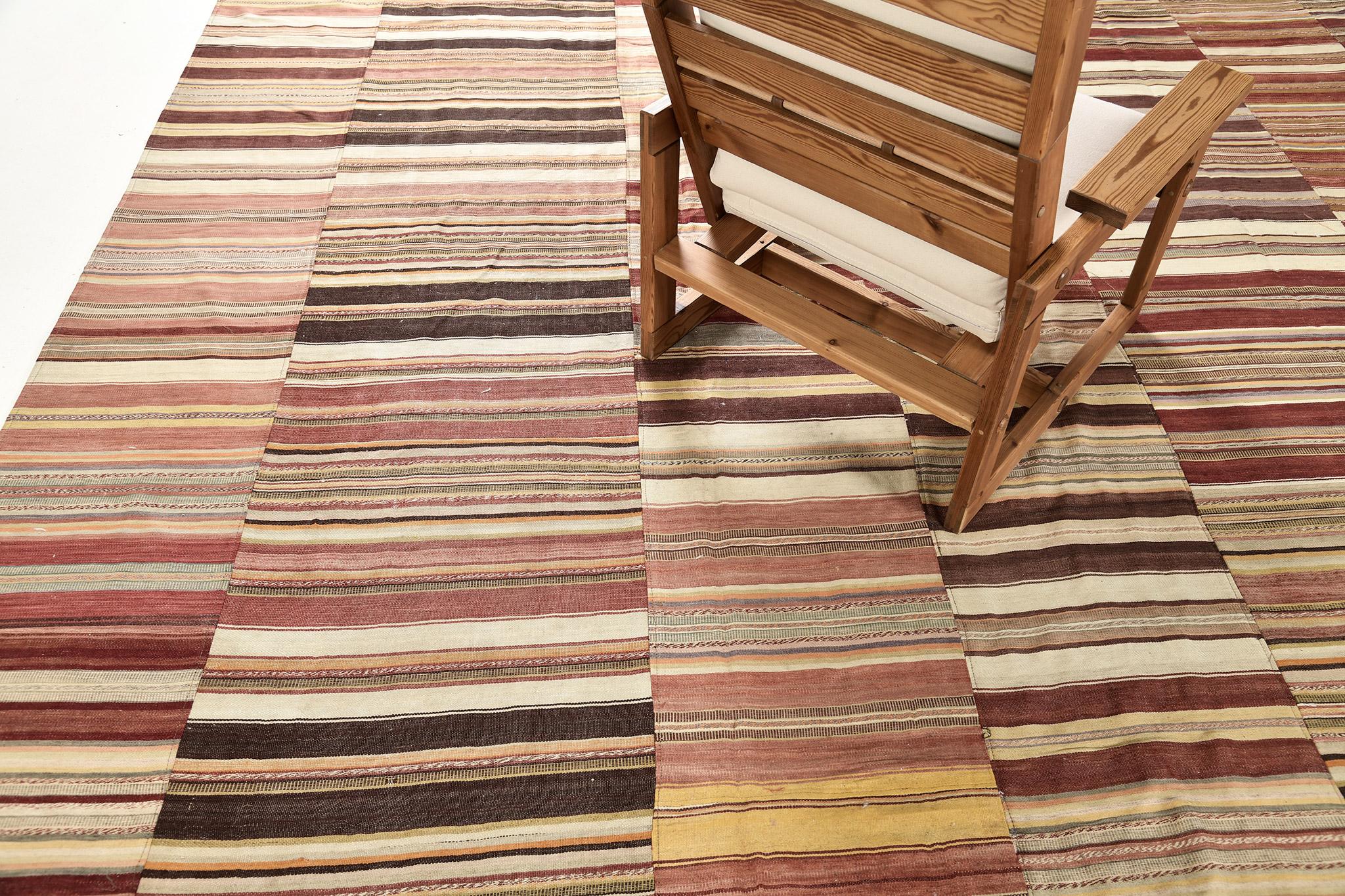 Early 20th Century Vintage Turkish Kilim Patchwork For Sale