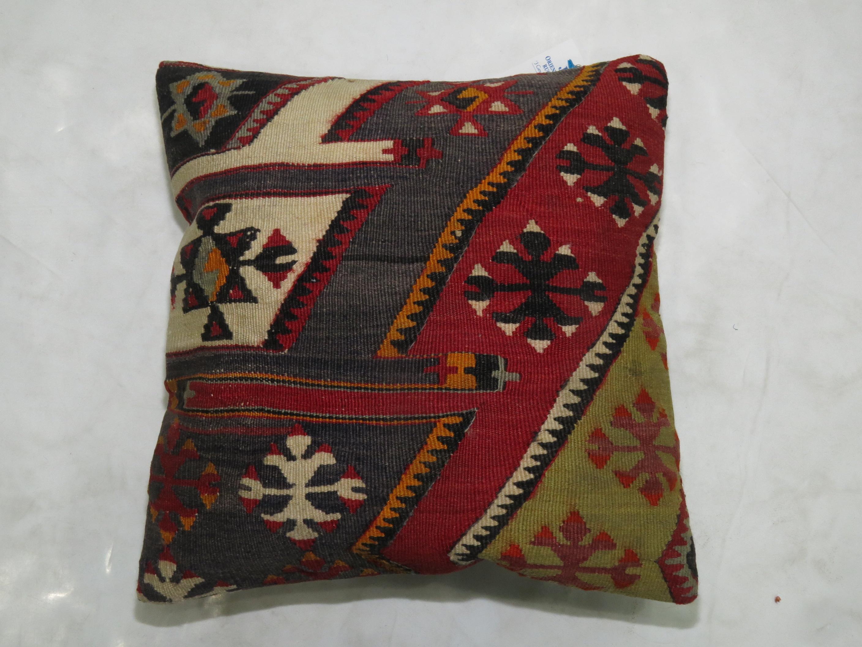 Tribal Vintage Turkish Kilim Pillow