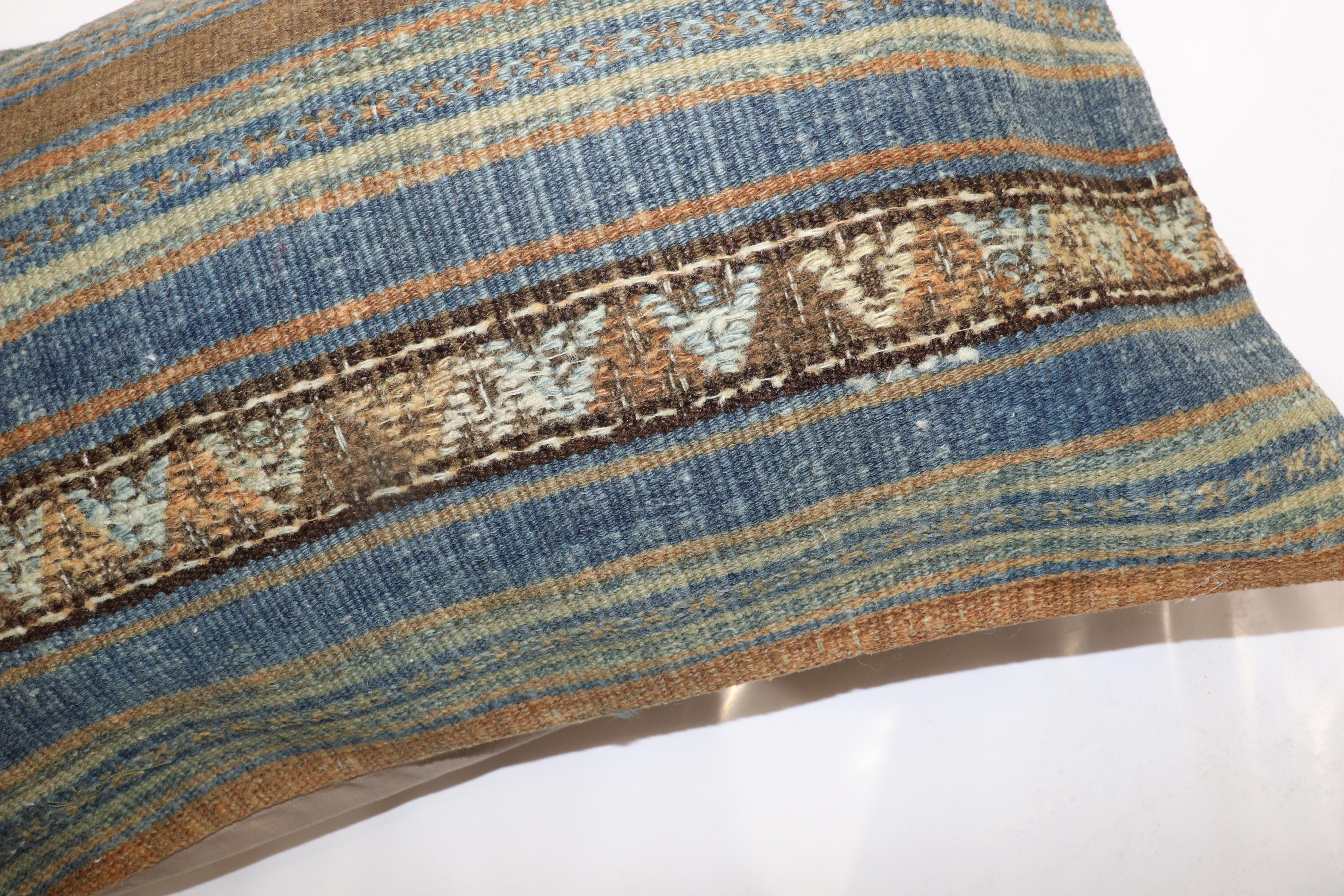 Bohemian Vintage Turkish Kilim Pillow For Sale