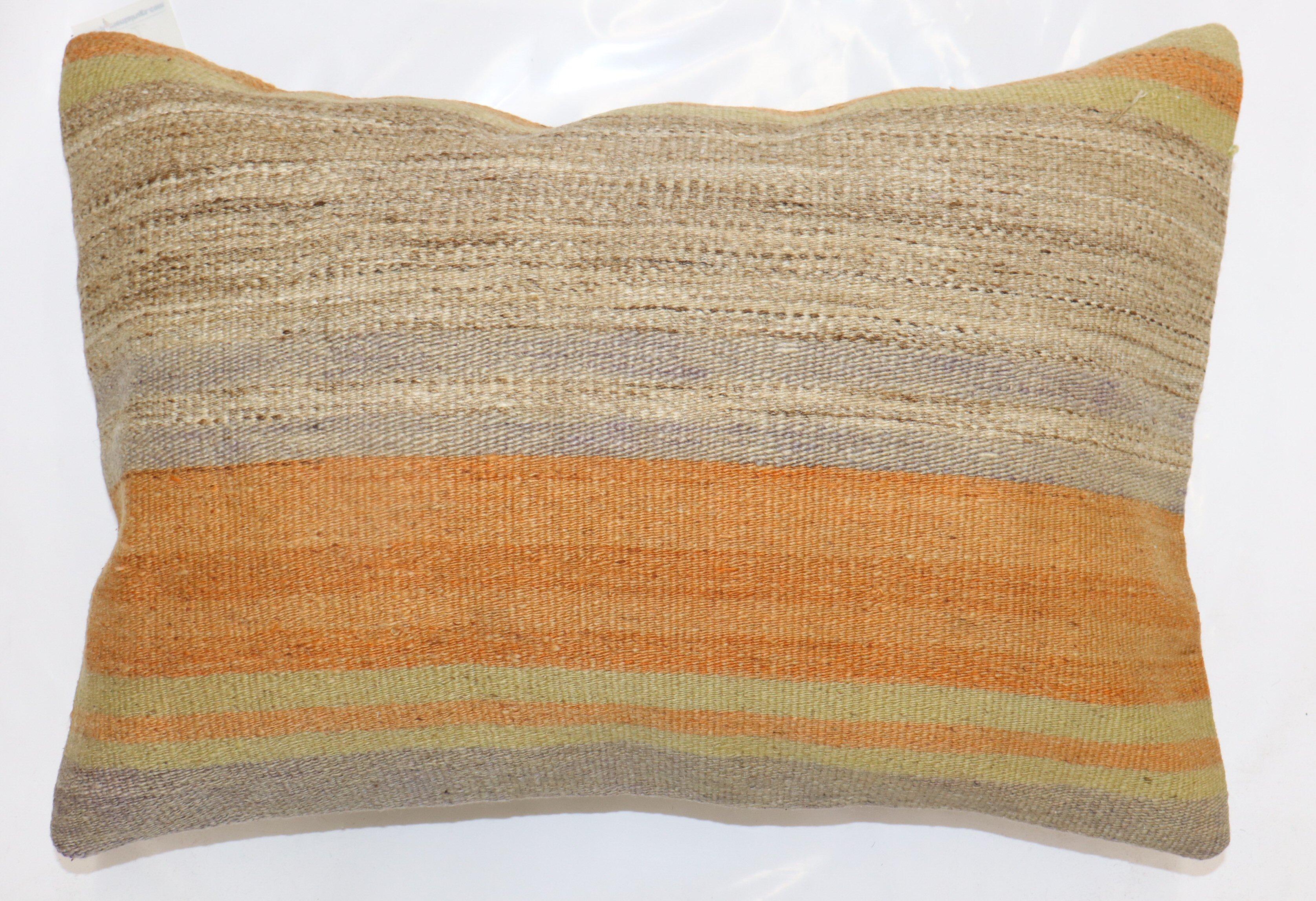 Hand-Knotted Vintage Turkish Kilim Pillow