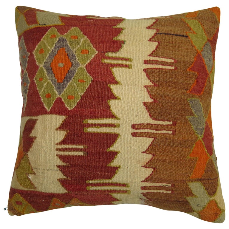 Vintage Turkish Kilim Pillow For Sale at 1stDibs