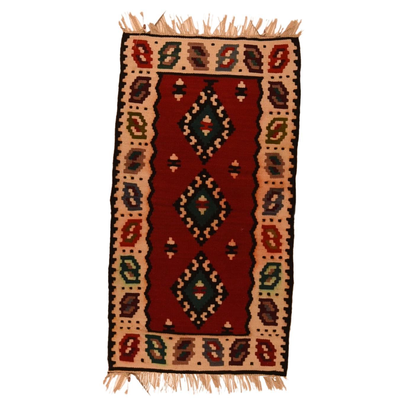 Vintage Turkish Kilim Rug 1'8'' x 3'2''