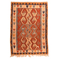 Vintage Turkish Kilim Rug 3'2'' x 5'3''