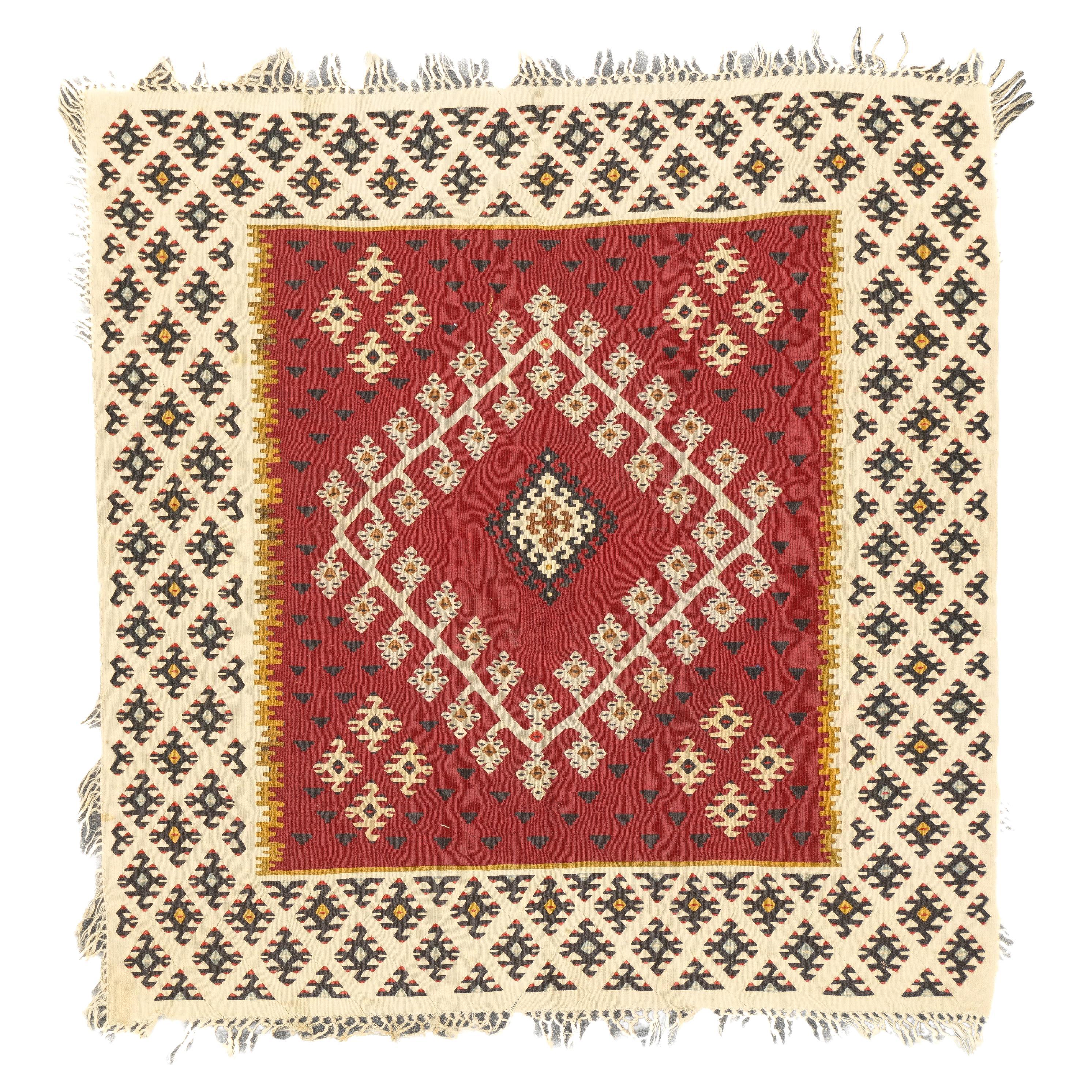 Alfombra Kilim Turca Vintage 4'5'' x 4'6''