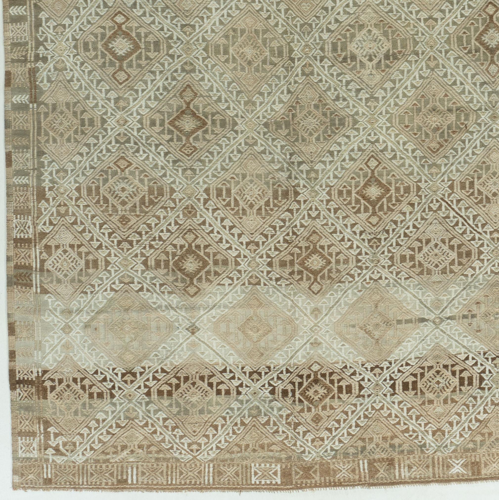 Oushak Vintage Rug & Kilim turco 5'6 X 7'2 in vendita