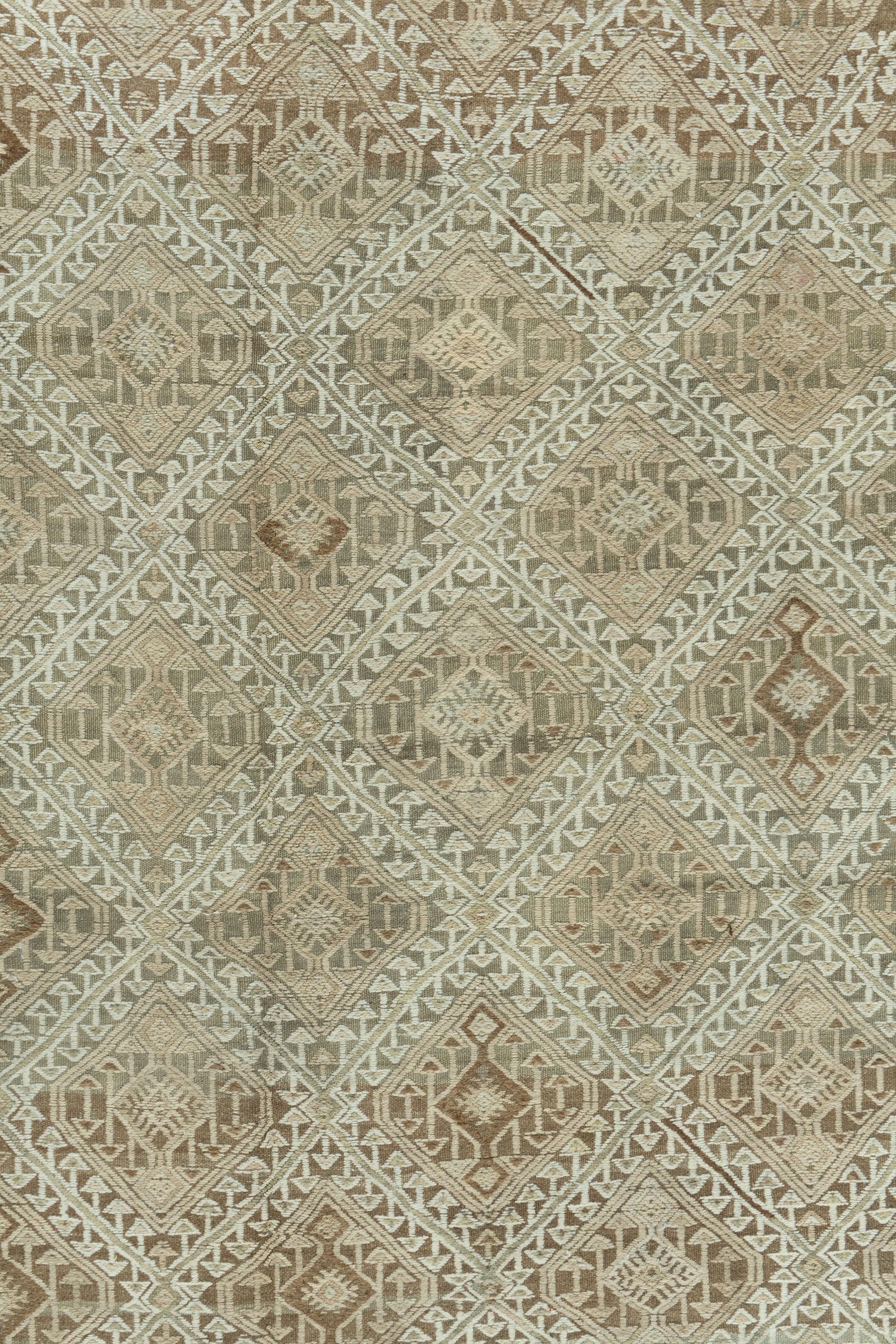 Annodato a mano Vintage Rug & Kilim turco 5'6 X 7'2 in vendita
