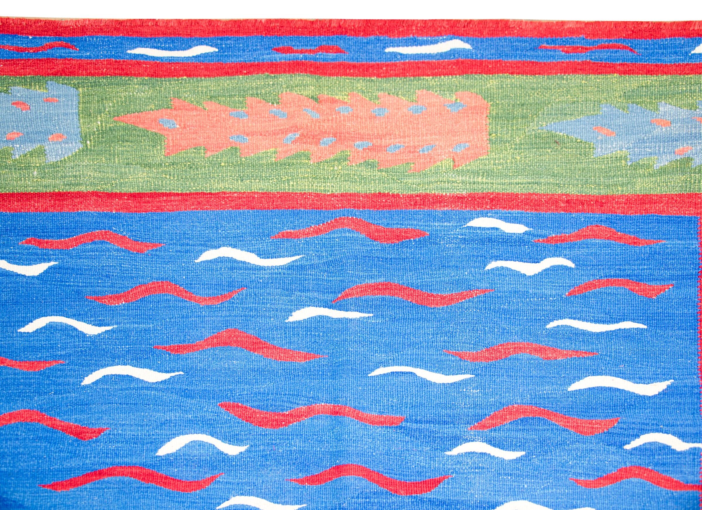 Tapis Kilim turc vintage en vente 5