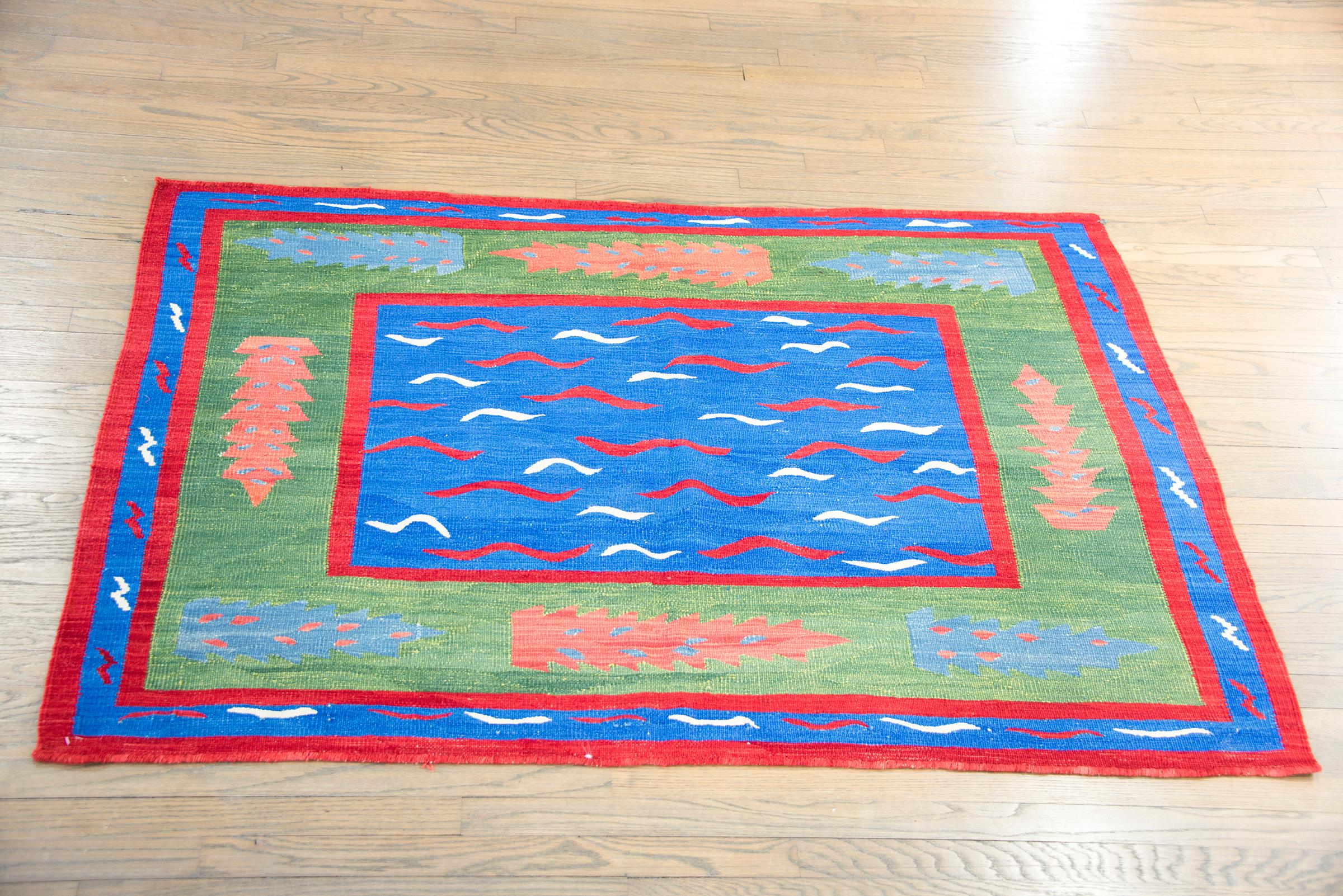 Tapis Kilim turc vintage en vente 8
