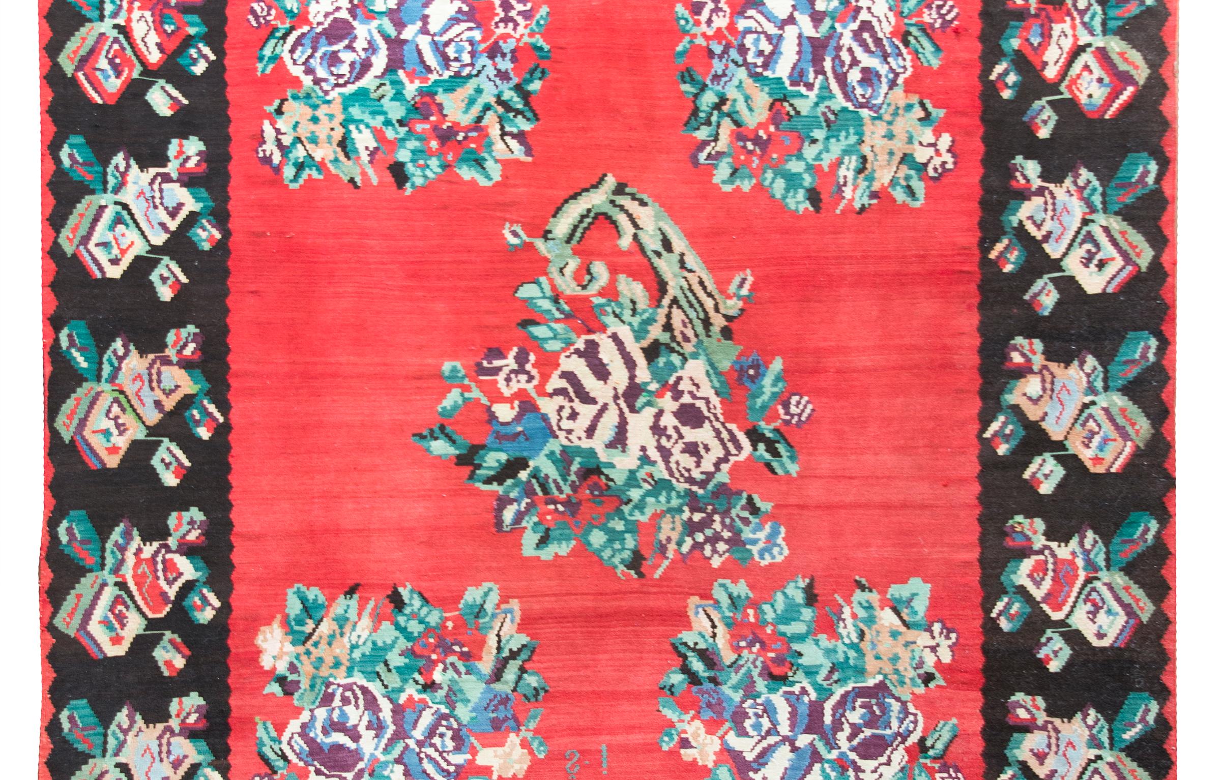 Türkischer Kelim-Teppich, Vintage (Handgeknüpft) im Angebot