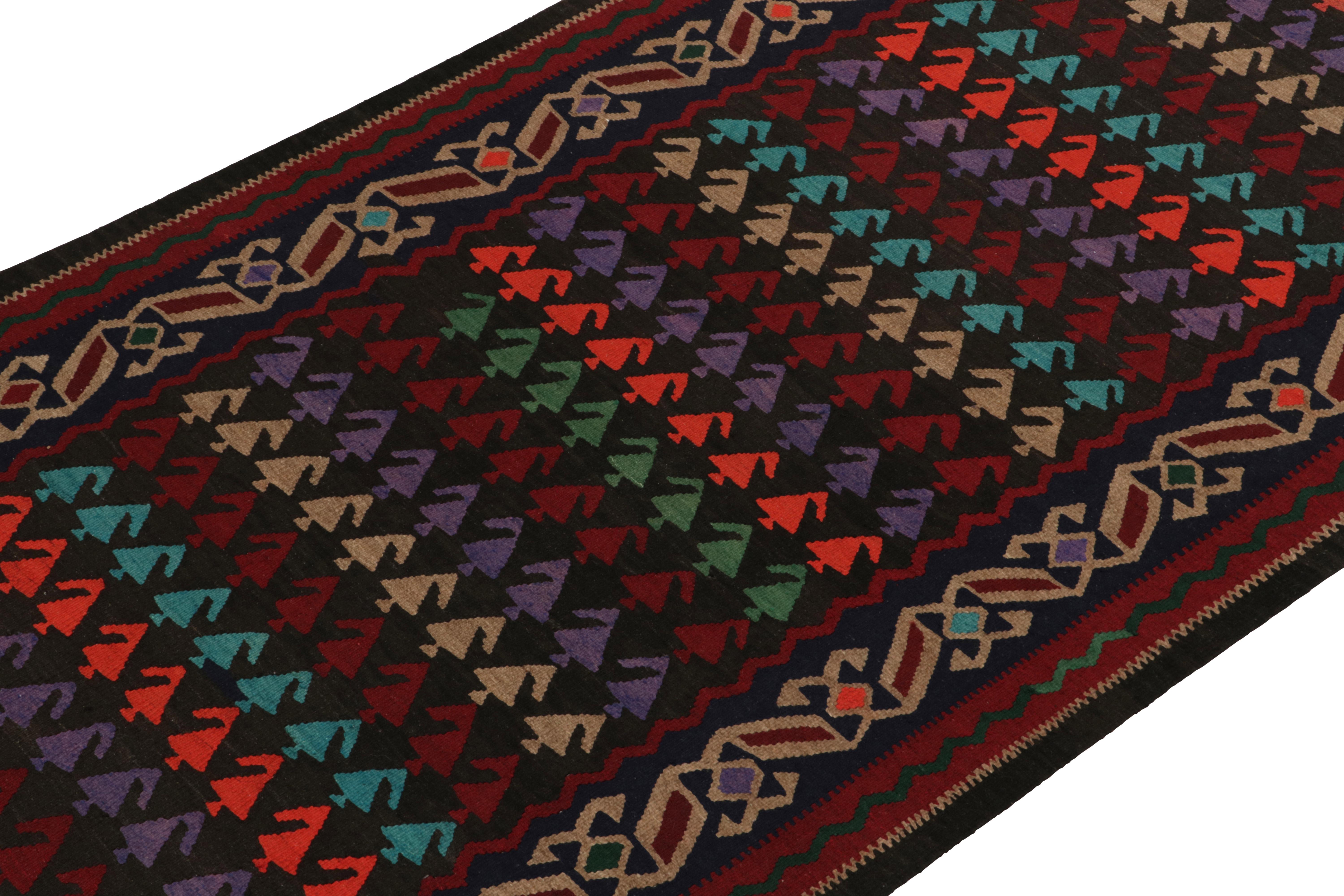 Vintage Turkish Kilim Rug in Red, Beige-Brown & MultiHued Tribal by Rug & Kilim In Good Condition For Sale In Long Island City, NY