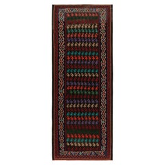 Türkischer Kelim-Teppich aus rotem, beige-braunem und mehrfarbigem Stammesleder von Teppich & Kelim