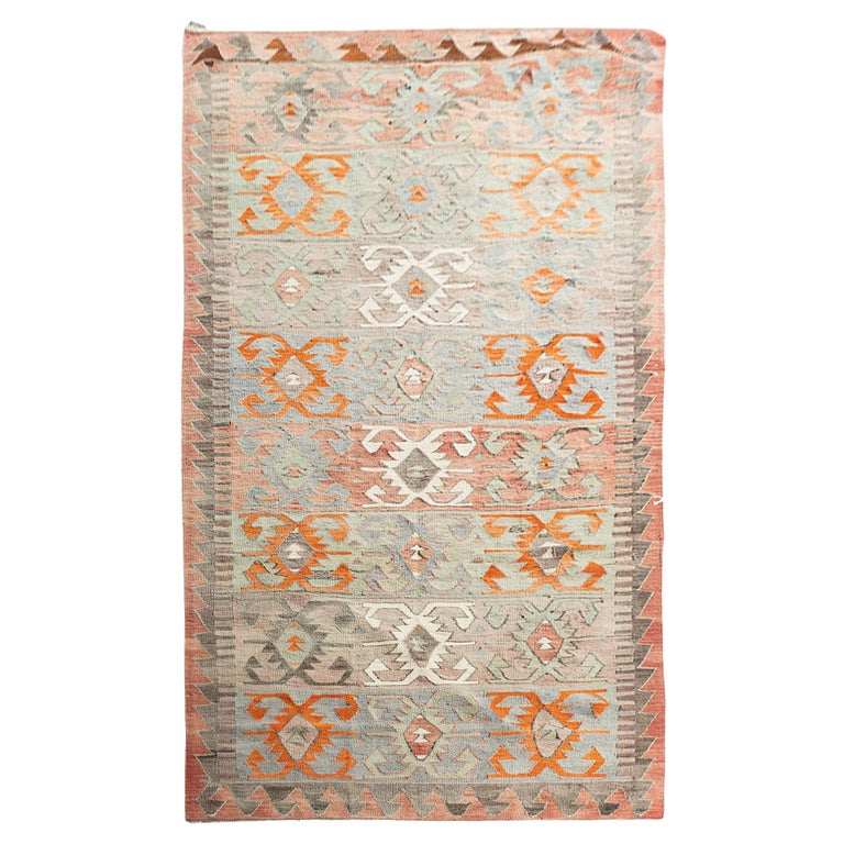 Vintage Turkish Kilim Rug Runner For Sale at 1stDibs