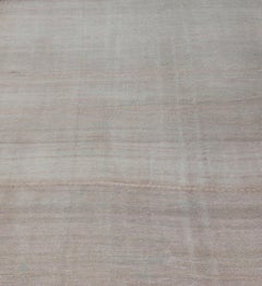 Vintage Turkish Kilim Rug With Beige and Blush Stripes 5'0 x 6'0
