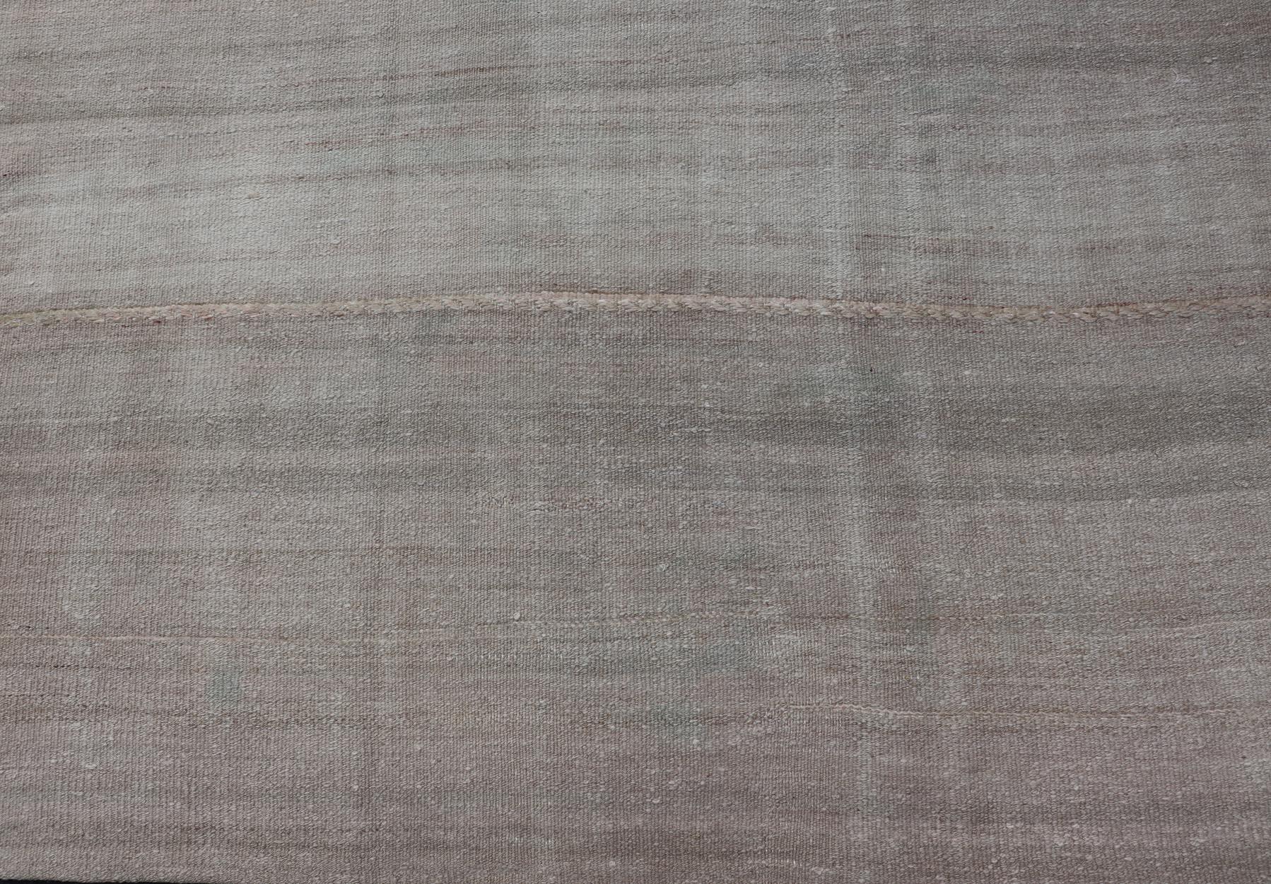 Rug & Kilim Vintage Turc avec rayures Beige et Blush 5'0 x 6'0 Bon état - En vente à Atlanta, GA