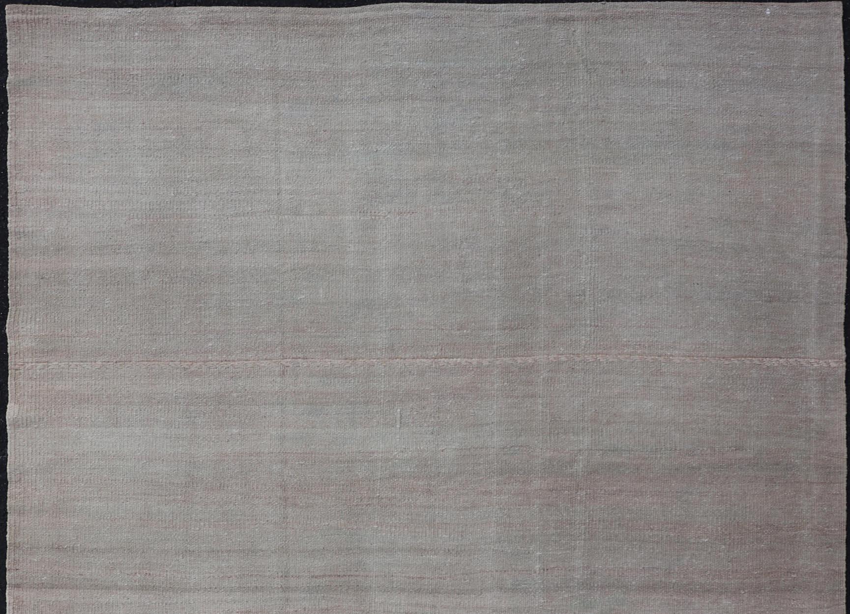 Rug & Kilim Vintage Turc avec rayures Beige et Blush 5'0 x 6'0 en vente 1