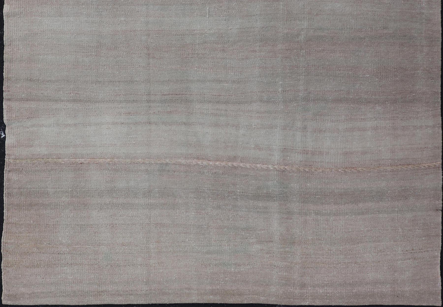 Rug & Kilim Vintage Turc avec rayures Beige et Blush 5'0 x 6'0 en vente 3