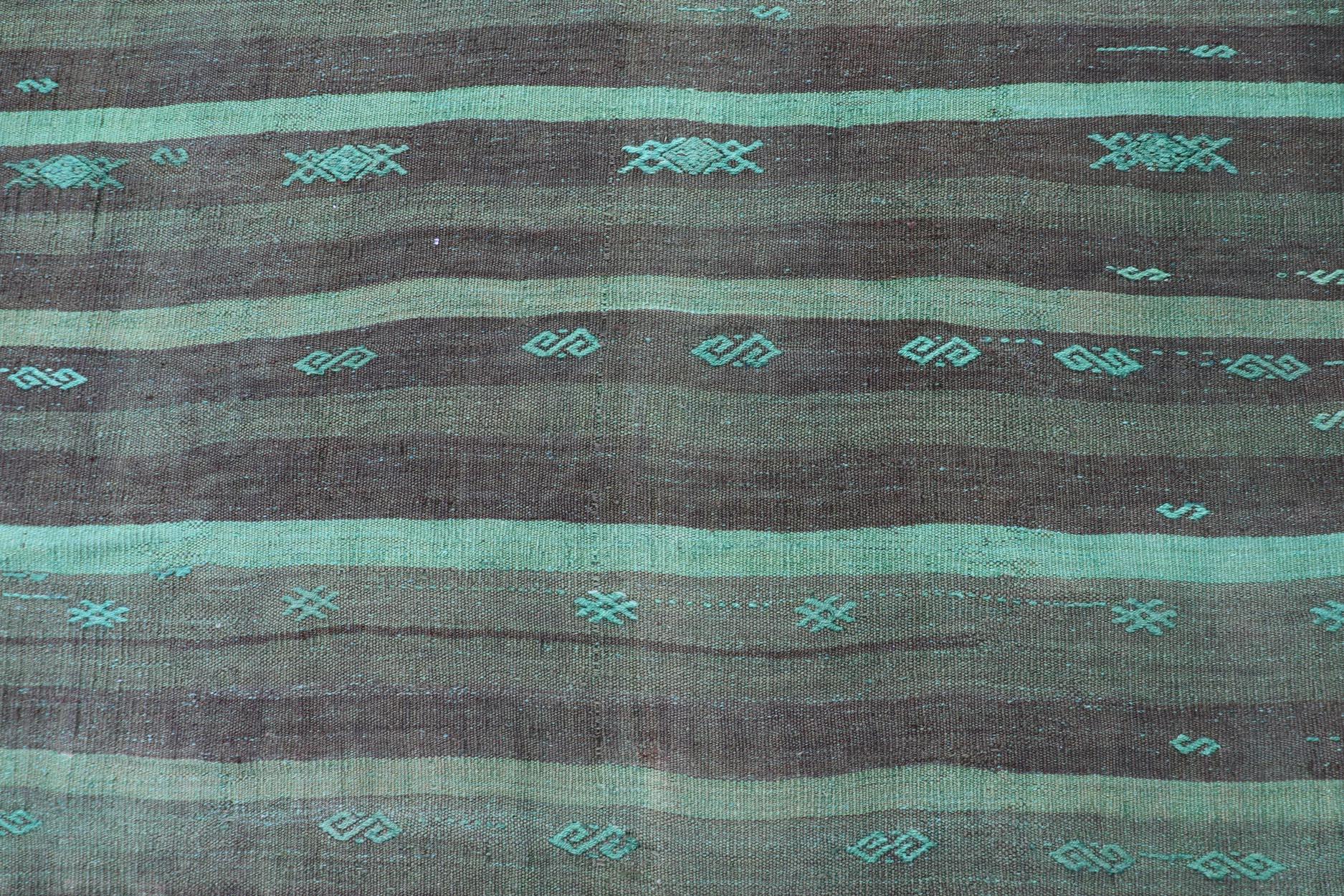 Rug & Kilim turc vintage avec accents Brown et Turquoise en vente 4