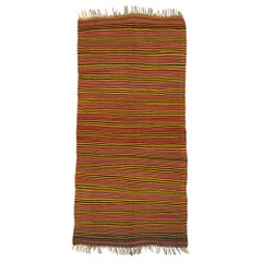 Vintage Turkish Kilim Rug with Mid-Century Modern Style