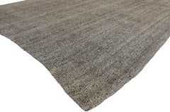 Vintage Turkish Flat-weave Kilim Rug with Boho Modern Industrial Design
