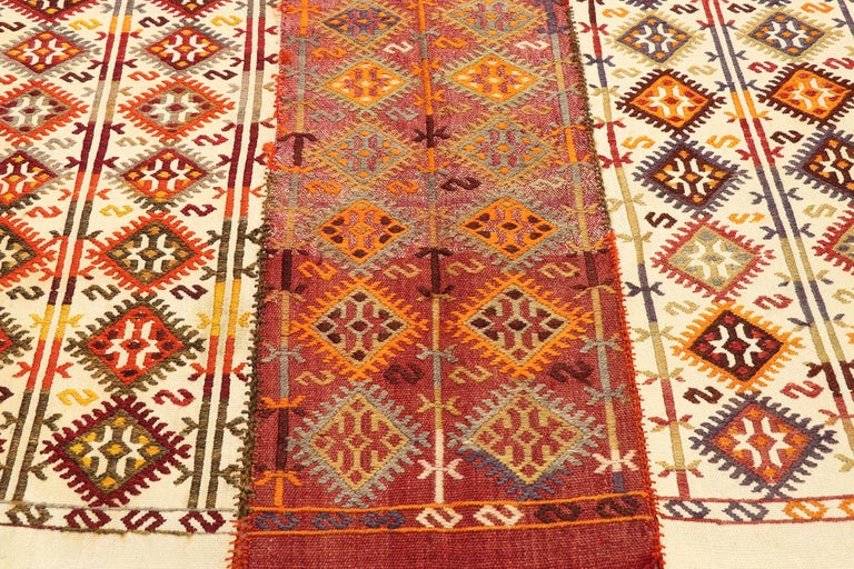 Vintage Turkish Kilim Rug with Pacific Northwest Tribal Boho Chic Style ...