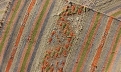 Vintage Turkish Kilim Rug with Stripe Design in Soft Earth Tones 2'9 x 9'7