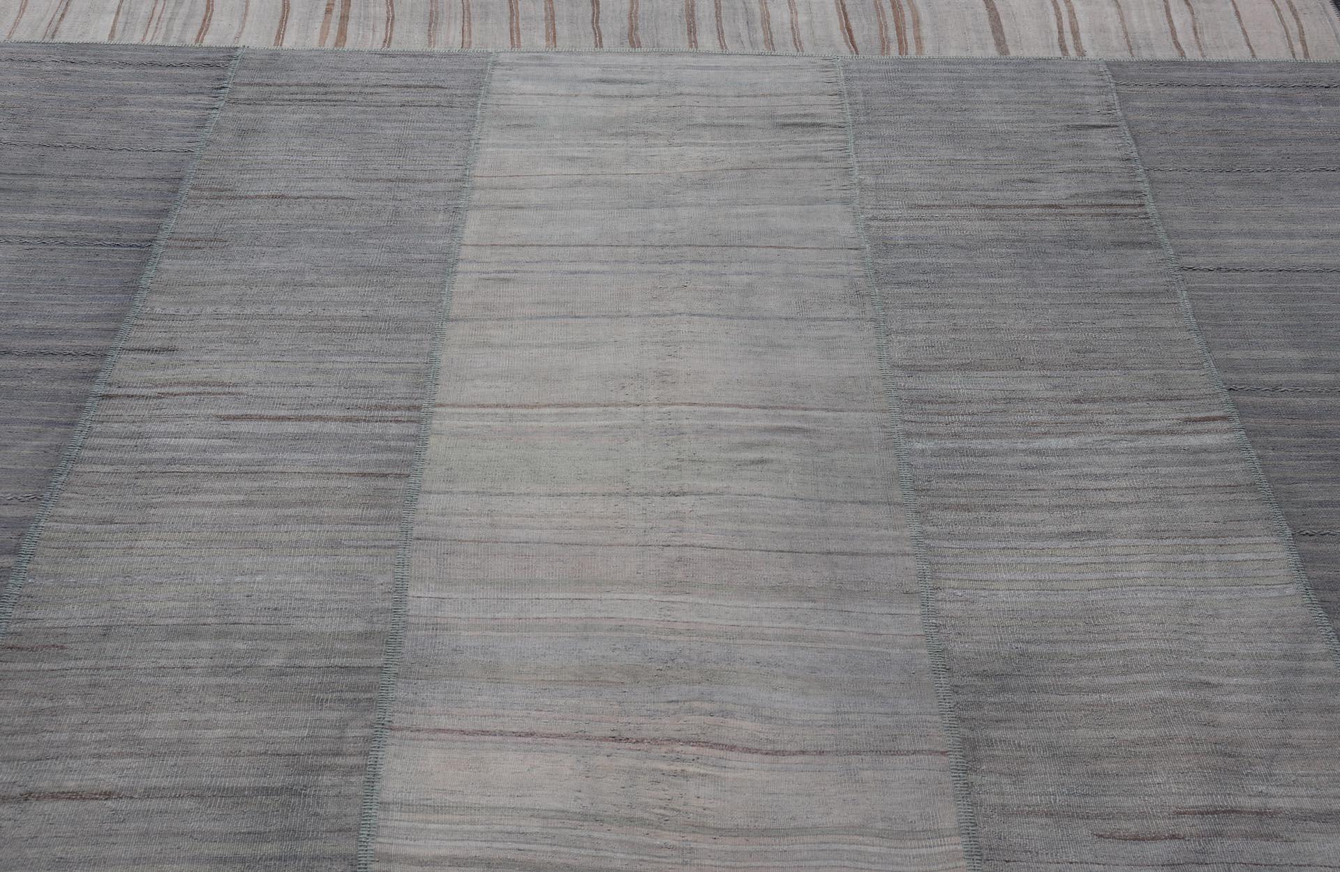 Rug & Kilim turco vintage con motivi a strisce in toni tenui 13'2 x 16'0 in vendita 8