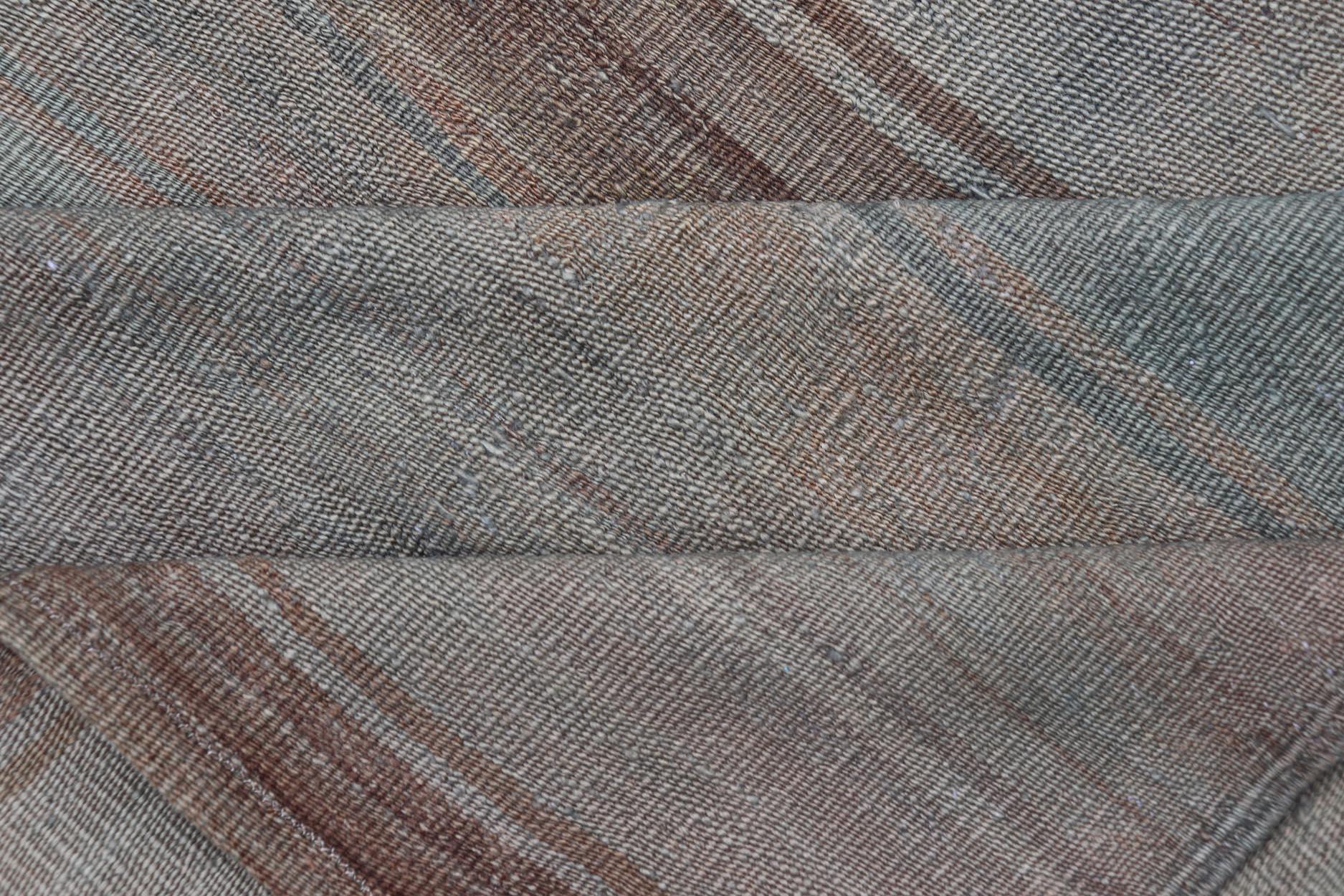 Lana Rug & Kilim turco vintage con sottili toni pastello 5'2 x 6'4 in vendita