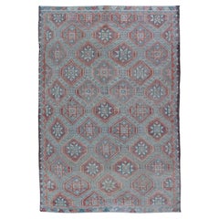 Rug & Kilim turc vintage avec motifs géométriques étoilés 6'0 x 9'3