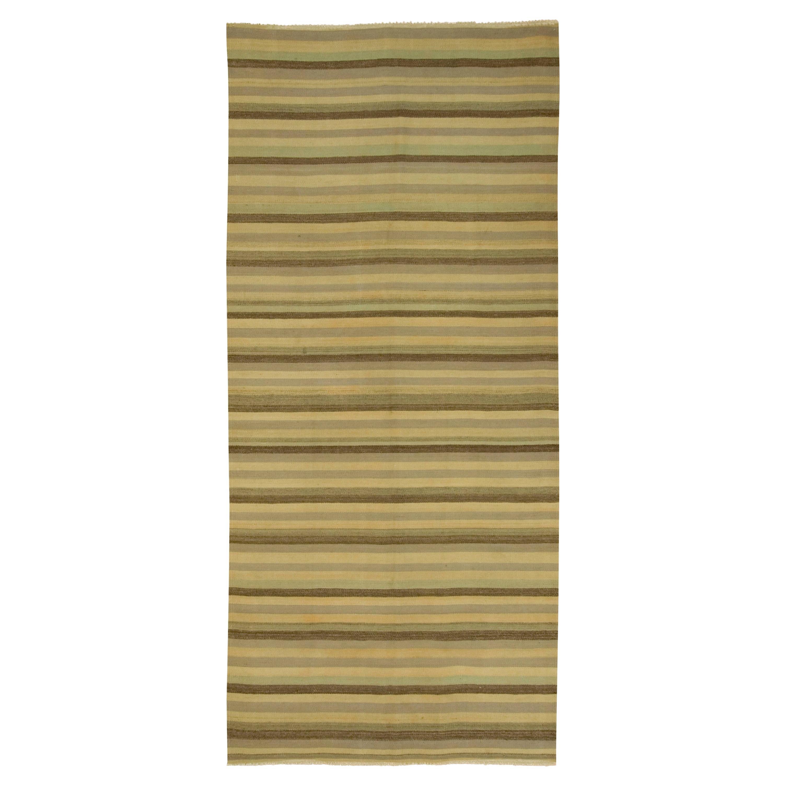 Türkischer Kelim-Läufer, Vintage  4'4 x 10'10