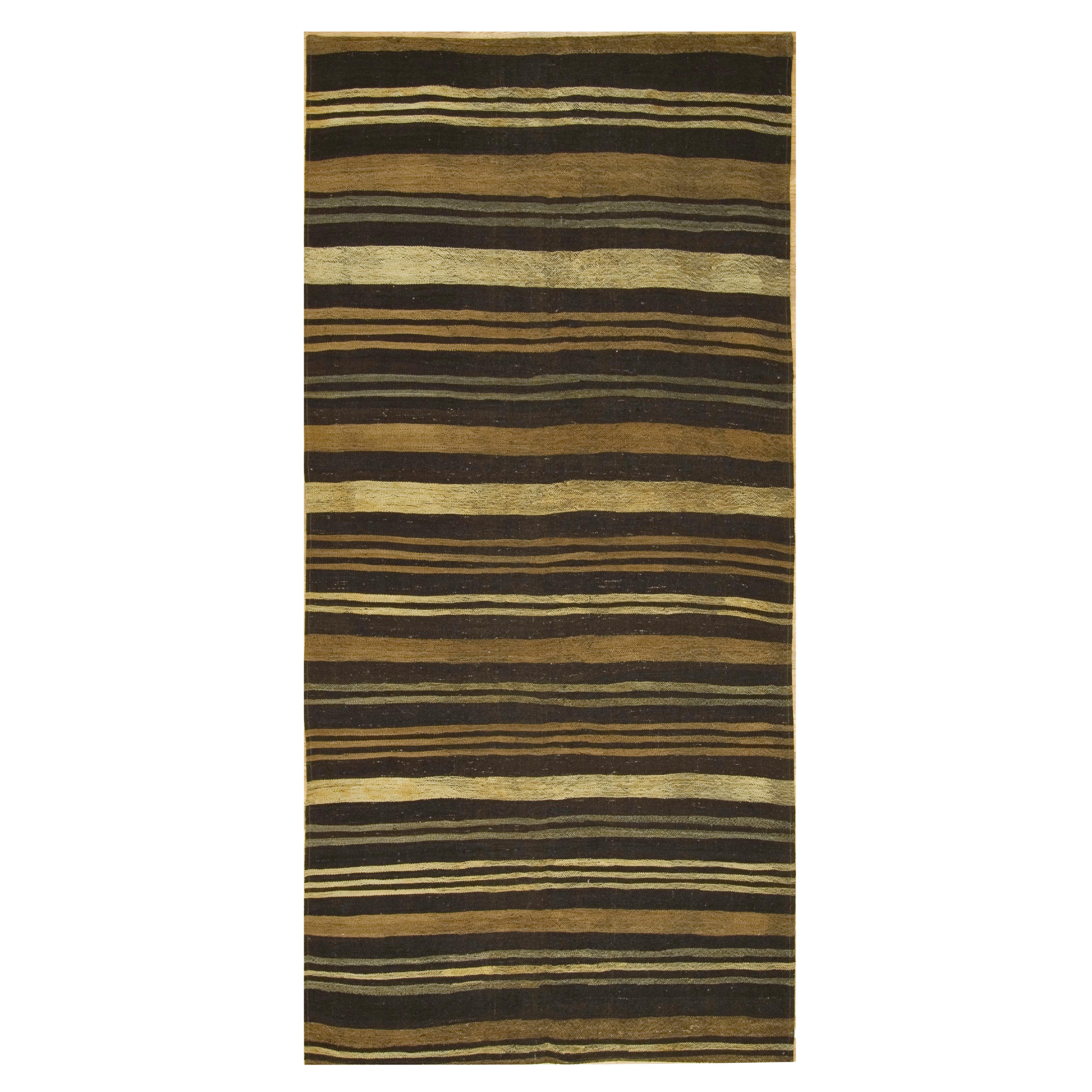 Tapis de couloir Kilim turc vintage 5'4 x 11'5