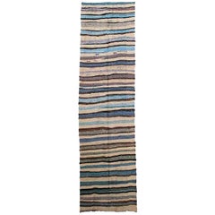 Vintage Turkish Kilim Runner, Flat-Weave