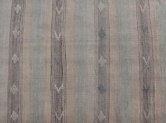 Vintage Turkish Kilim Runner with Soft Beige and Muted Pastel Stripes